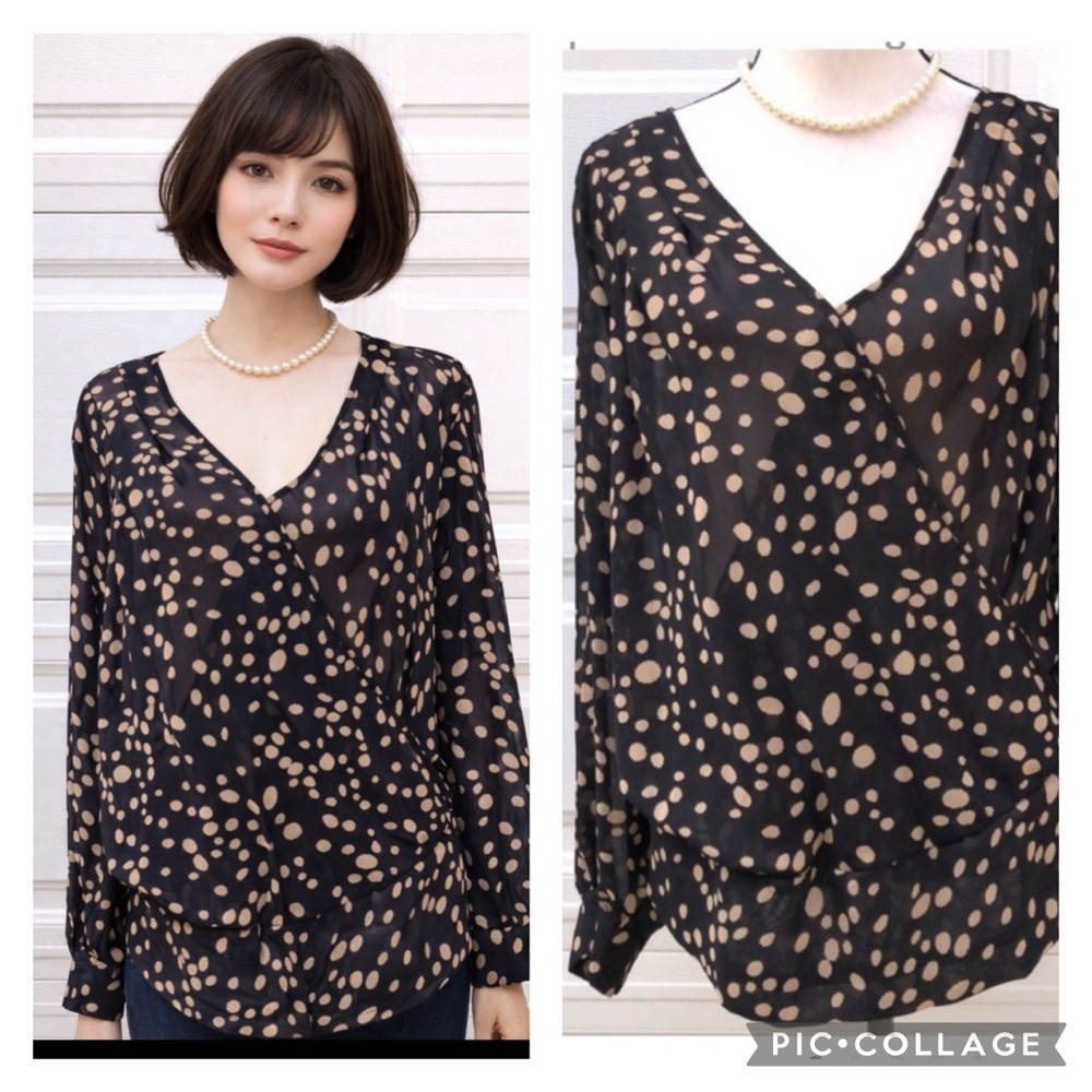 Long sleeve double breasted blouse